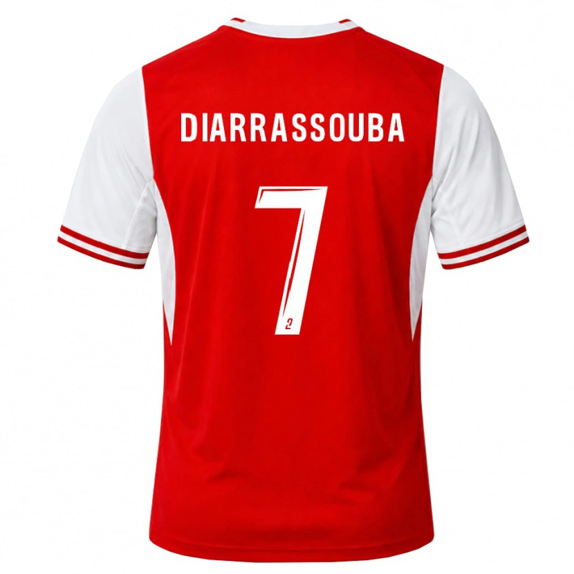 Danxen Niño Camiseta Tidiane Diarrassouba #7 Rojo Blanco 1ª Equipación 2026/27 La Camisa