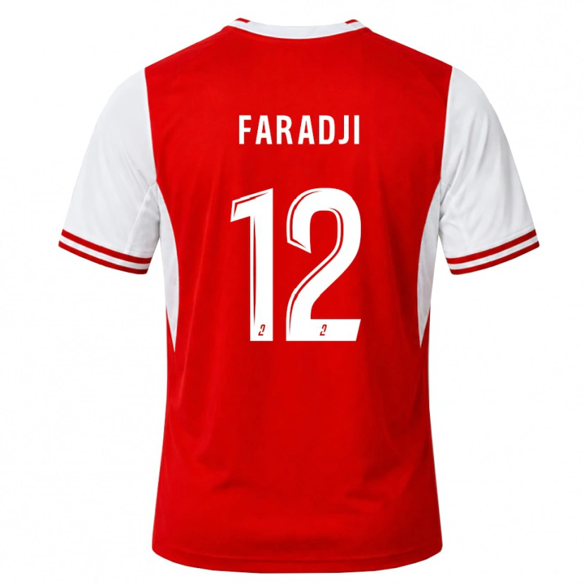 Danxen Niño Camiseta Ouassim Faradji #12 Rojo Blanco 1ª Equipación 2026/27 La Camisa