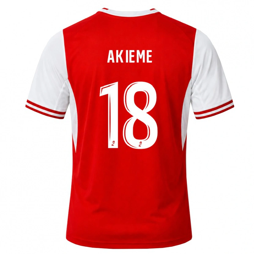 Danxen Niño Camiseta Sergio Akieme #18 Rojo Blanco 1ª Equipación 2026/27 La Camisa