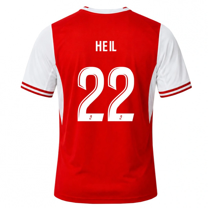 Danxen Niño Camiseta Manon Heil #22 Rojo Blanco 1ª Equipación 2026/27 La Camisa