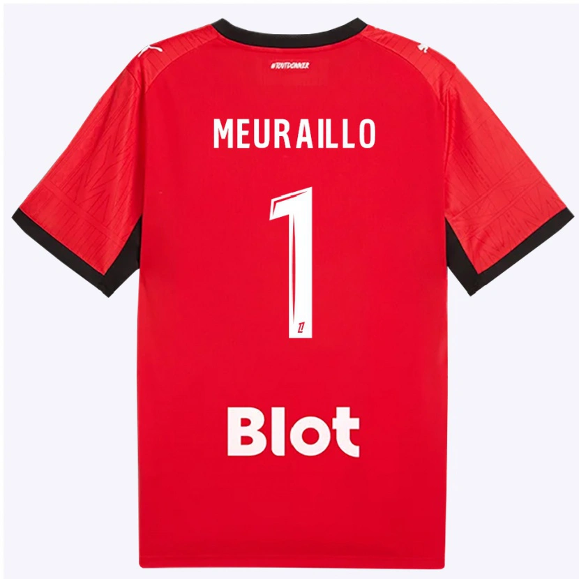 Danxen Niño Camiseta Thâo Mouapa Mwa Meuraillo #1 Rojo Negro Blanco 1ª Equipación 2026/27 La Camisa