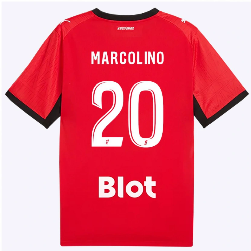 Danxen Niño Camiseta Henrick Do Marcolino #20 Rojo Negro Blanco 1ª Equipación 2026/27 La Camisa