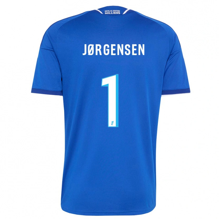 Danxen Niño Camiseta Filip Jørgensen #1 Azul Real Blanco 1ª Equipación 2026/27 La Camisa