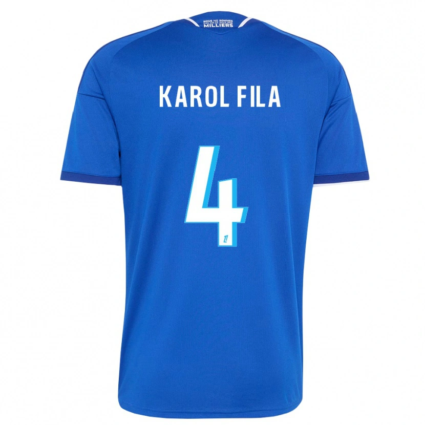 Danxen Niño Camiseta Karol Fila #4 Azul Real Blanco 1ª Equipación 2026/27 La Camisa