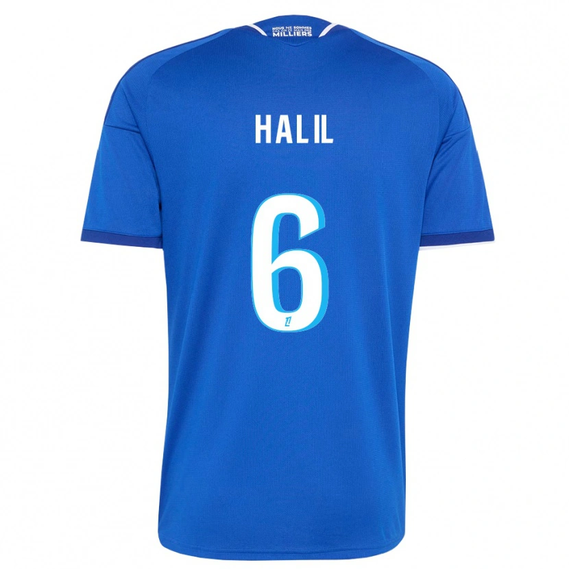 Danxen Niño Camiseta Fouad Halil #6 Azul Real Blanco 1ª Equipación 2026/27 La Camisa