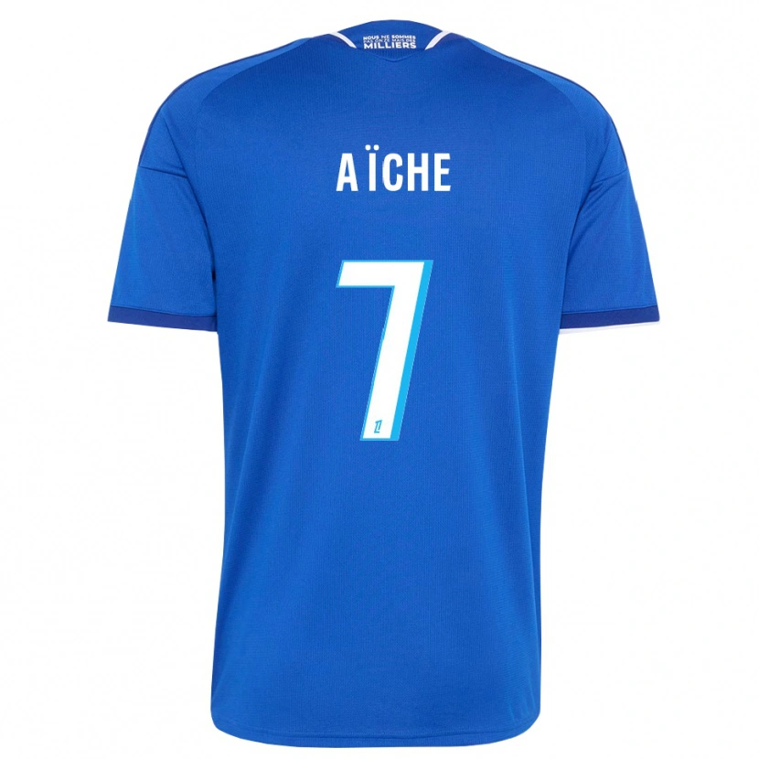 Danxen Niño Camiseta Yassine Aïche #7 Azul Real Blanco 1ª Equipación 2026/27 La Camisa