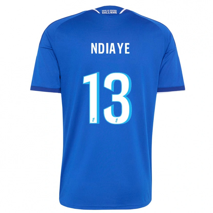 Danxen Niño Camiseta Serigne Ndiaye #13 Azul Real Blanco 1ª Equipación 2026/27 La Camisa