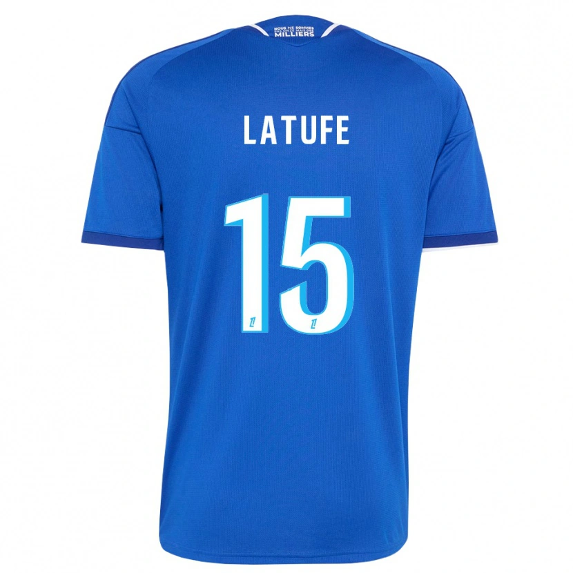 Danxen Niño Camiseta Latufe Assoumani #15 Azul Real Blanco 1ª Equipación 2026/27 La Camisa