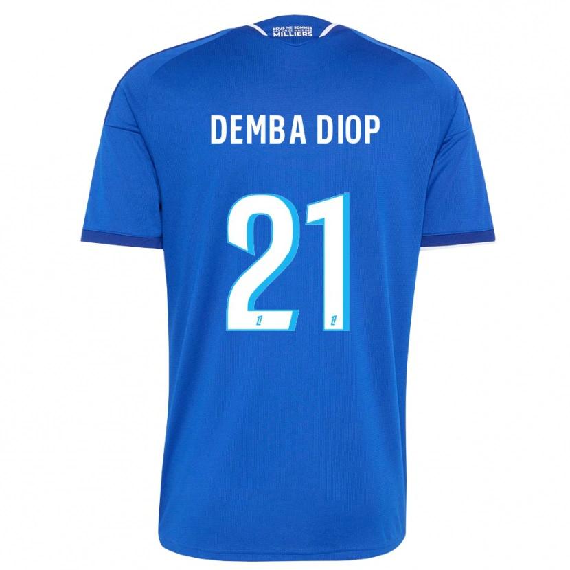 Danxen Niño Camiseta Pape Demba Diop #21 Azul Real Blanco 1ª Equipación 2026/27 La Camisa
