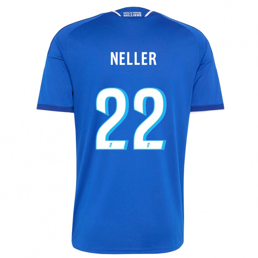 Danxen Niño Camiseta Chloé Neller #22 Azul Real Blanco 1ª Equipación 2026/27 La Camisa