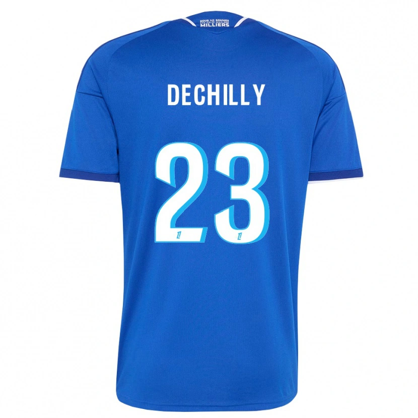 Danxen Niño Camiseta Pauline Dechilly #23 Azul Real Blanco 1ª Equipación 2026/27 La Camisa