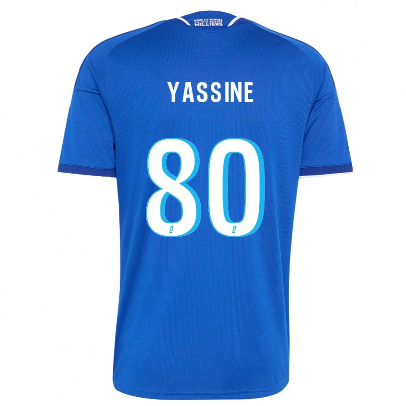 Danxen Niño Camiseta Gessime Yassine #80 Azul Real Blanco 1ª Equipación 2026/27 La Camisa