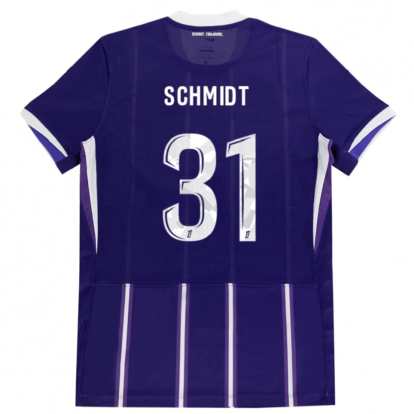 Danxen Niño Camiseta Niklas Schmidt #31 Morado Blanco 1ª Equipación 2026/27 La Camisa