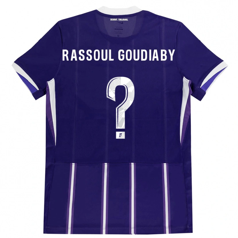 Danxen Niño Camiseta Khadim Rassoul Goudiaby #0 Morado Blanco 1ª Equipación 2026/27 La Camisa