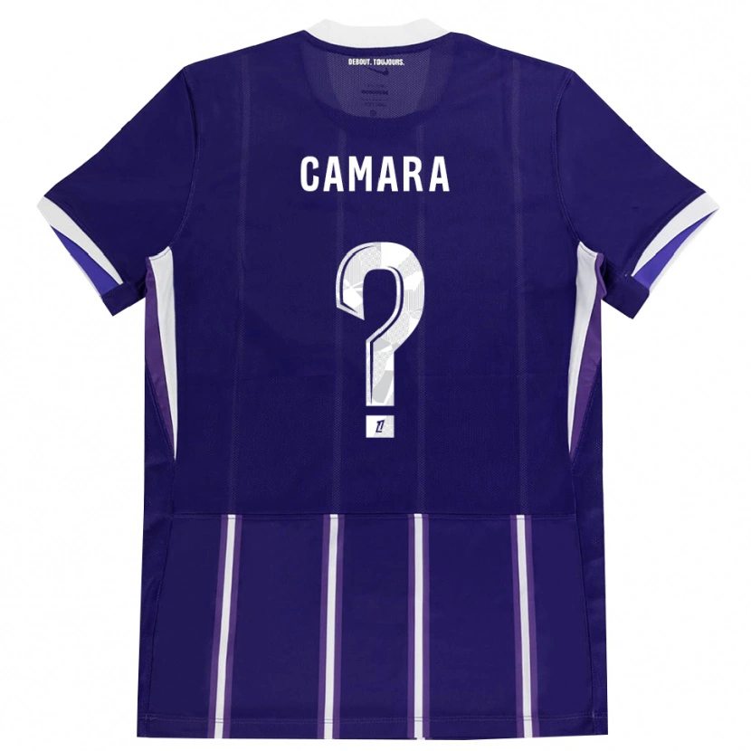 Danxen Niño Camiseta Amadou Camara #0 Morado Blanco 1ª Equipación 2026/27 La Camisa