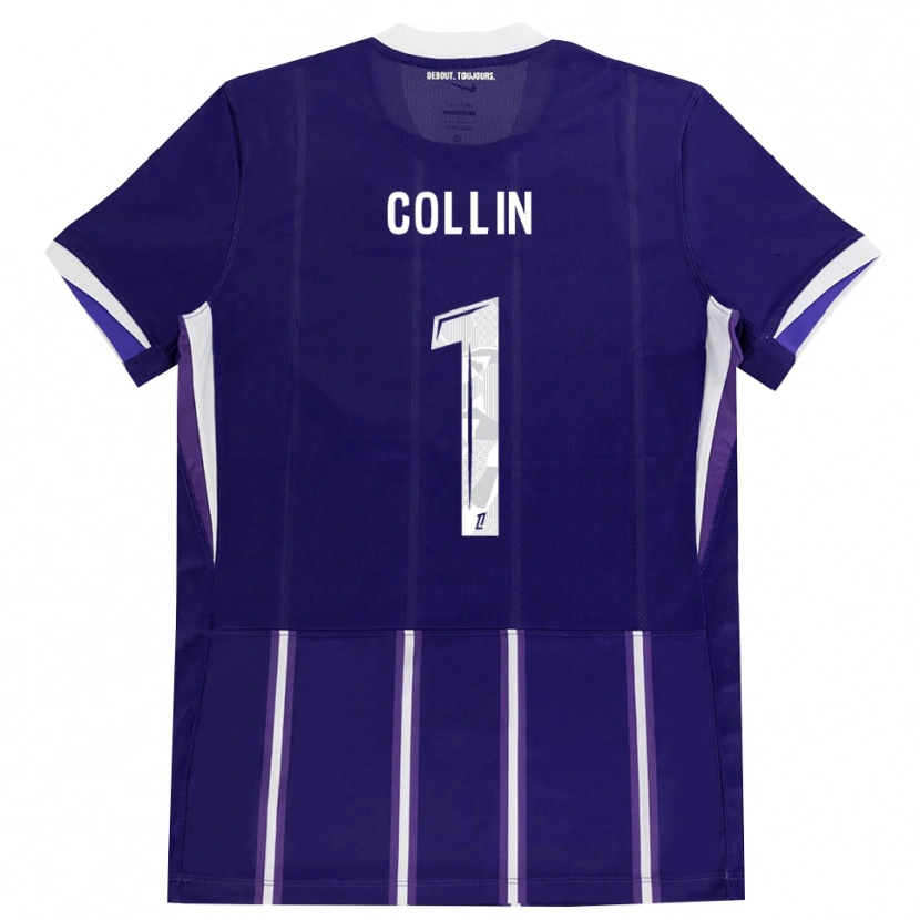Danxen Niño Camiseta Théo Collin #1 Morado Blanco 1ª Equipación 2026/27 La Camisa