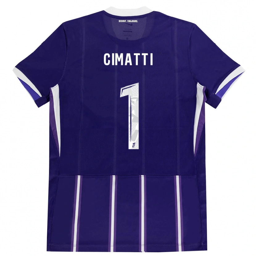 Danxen Niño Camiseta Marie Cimatti #1 Morado Blanco 1ª Equipación 2026/27 La Camisa