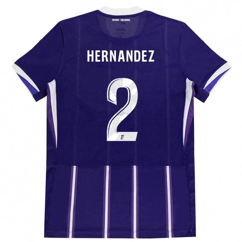 Danxen Niño Camiseta Lucie Hernandez #2 Morado Blanco 1ª Equipación 2026/27 La Camisa