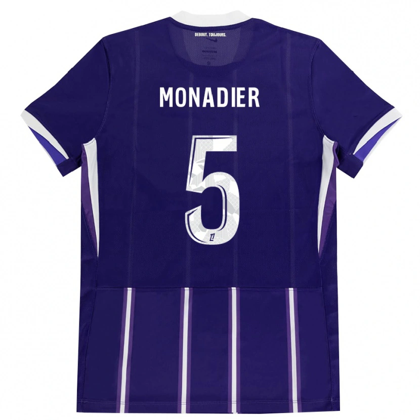 Danxen Niño Camiseta Pauline Monadier #5 Morado Blanco 1ª Equipación 2026/27 La Camisa