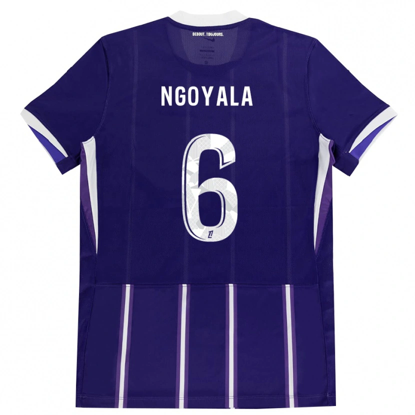 Danxen Niño Camiseta Frédéric Efuele Ngoyala #6 Morado Blanco 1ª Equipación 2026/27 La Camisa