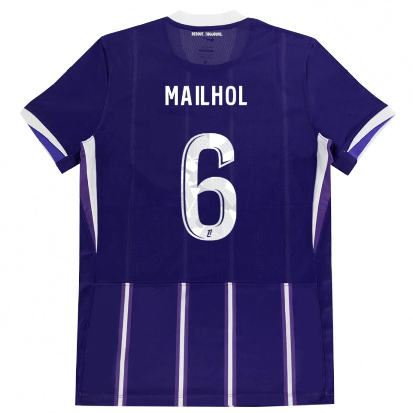 Danxen Niño Camiseta Luca Mailhol #6 Morado Blanco 1ª Equipación 2026/27 La Camisa