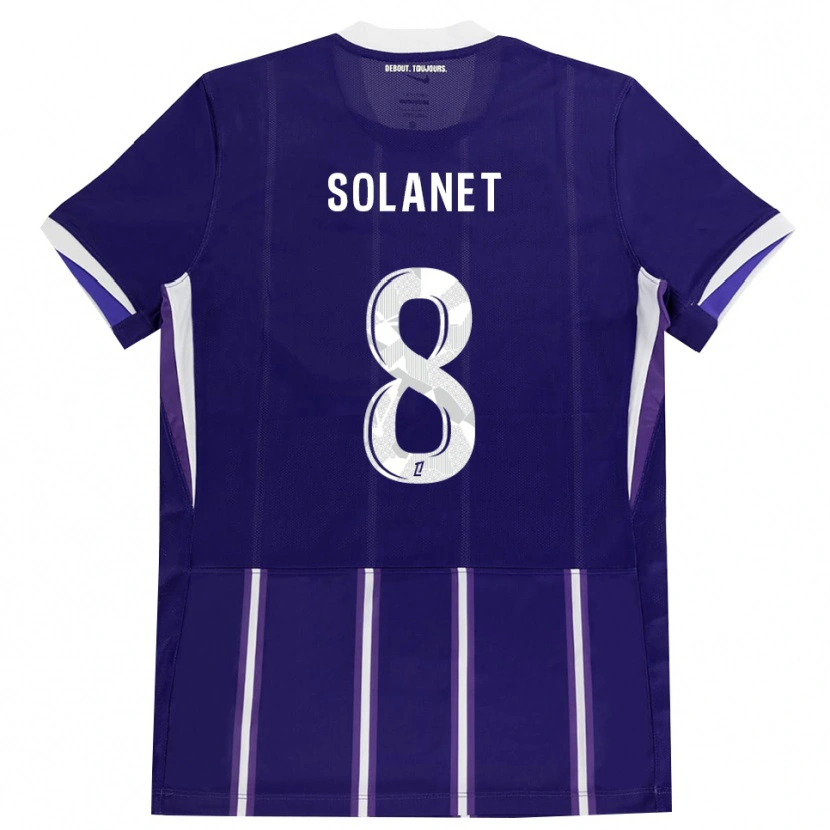 Danxen Niño Camiseta Tatiana Solanet #8 Morado Blanco 1ª Equipación 2026/27 La Camisa