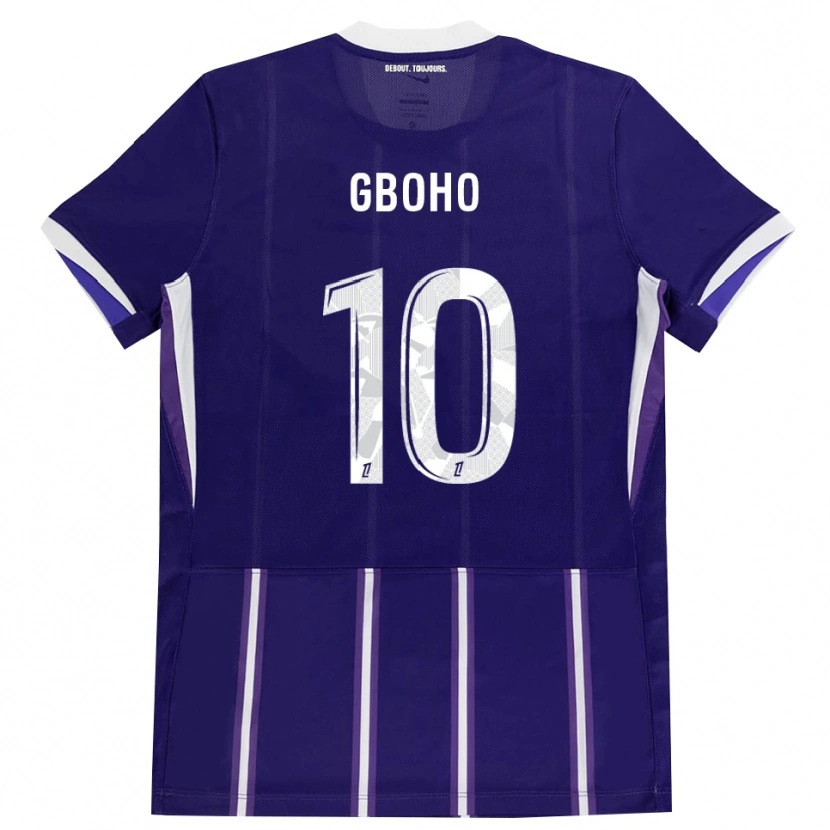 Danxen Niño Camiseta Yann Gboho #10 Morado Blanco 1ª Equipación 2026/27 La Camisa