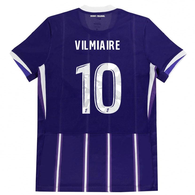 Danxen Niño Camiseta Kelly Vilmiaire #10 Morado Blanco 1ª Equipación 2026/27 La Camisa