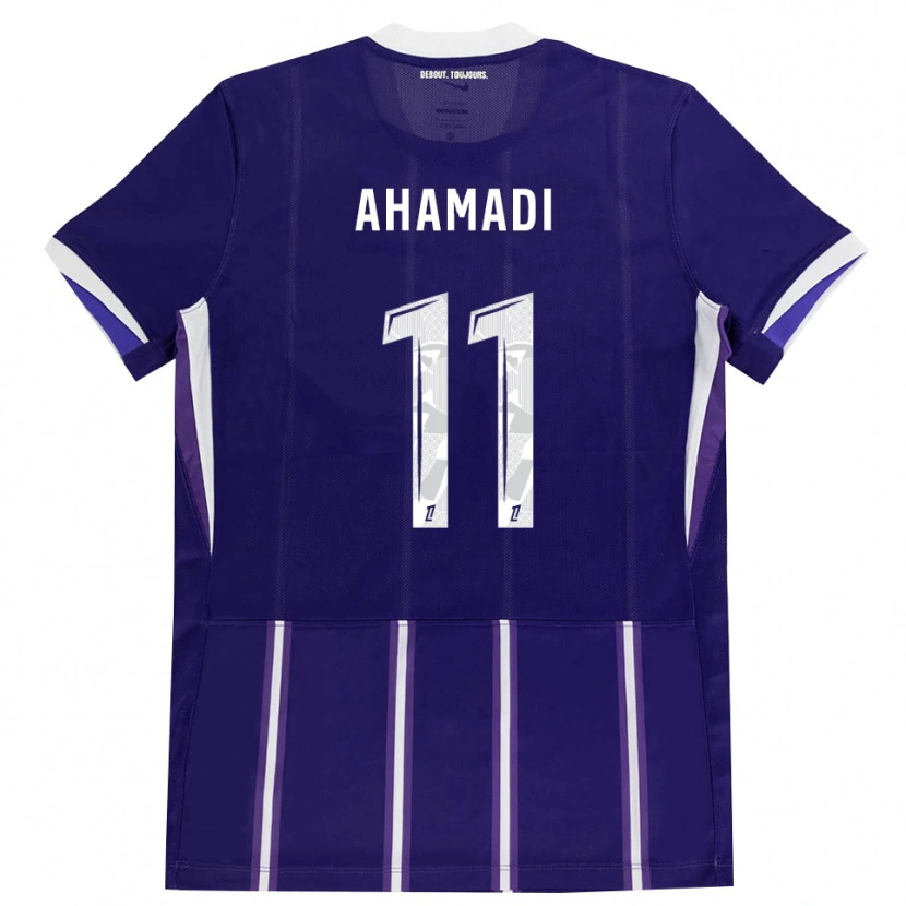 Danxen Niño Camiseta Isaack Ahamadi #11 Morado Blanco 1ª Equipación 2026/27 La Camisa