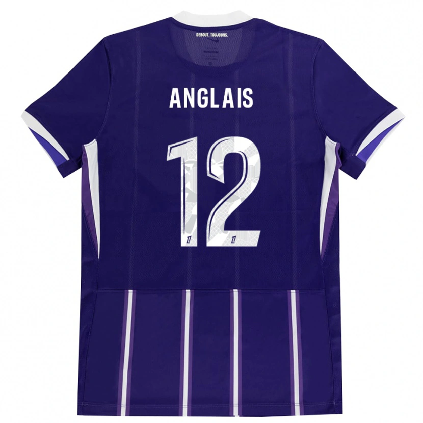 Danxen Niño Camiseta Anaëlle Anglais #12 Morado Blanco 1ª Equipación 2026/27 La Camisa