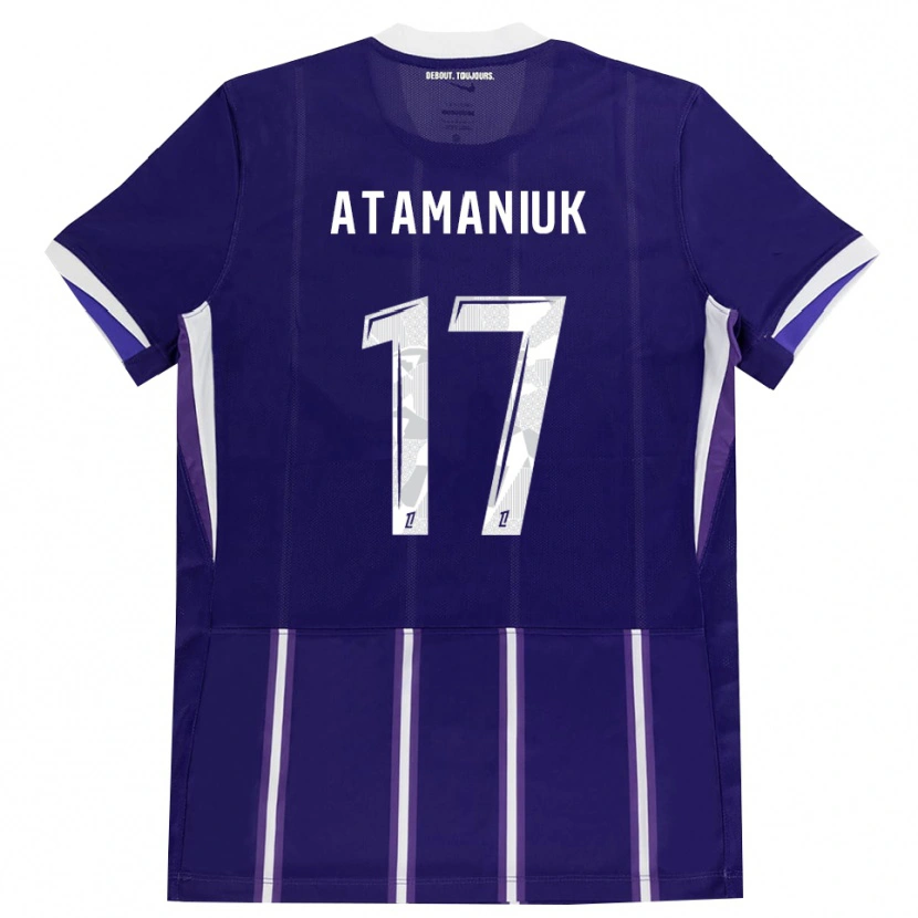 Danxen Niño Camiseta Alexandra Atamaniuk #17 Morado Blanco 1ª Equipación 2026/27 La Camisa