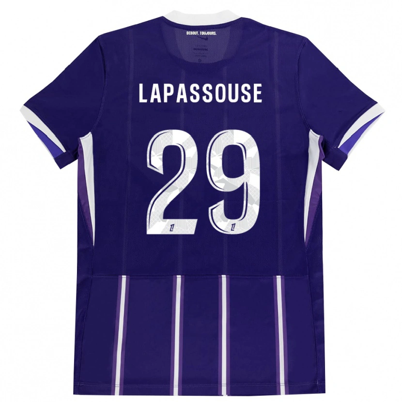 Danxen Niño Camiseta Louna Lapassouse #29 Morado Blanco 1ª Equipación 2026/27 La Camisa