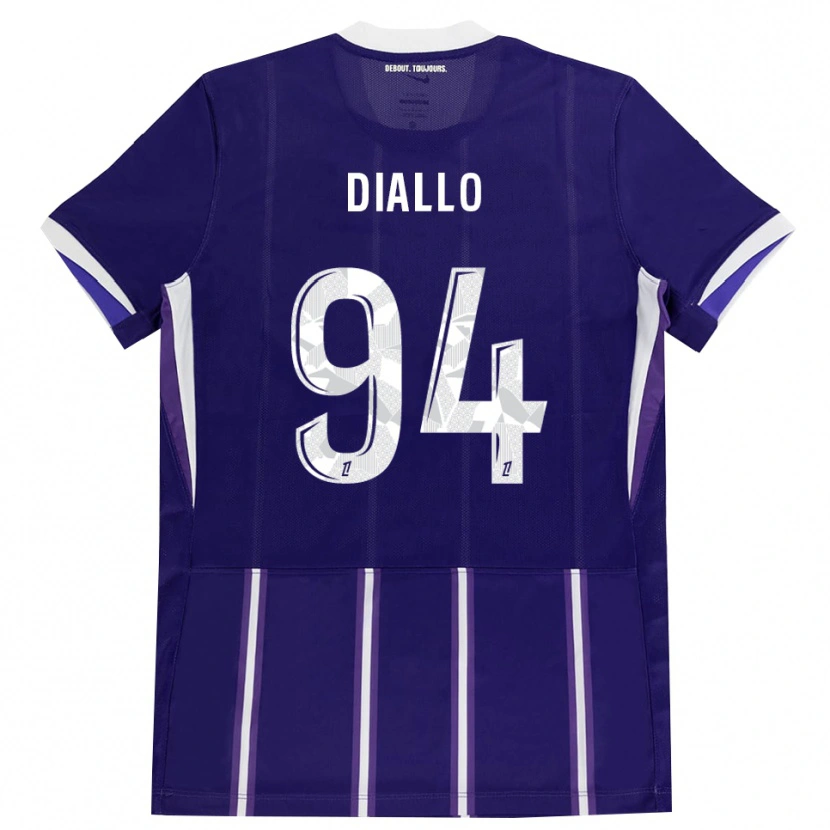 Danxen Niño Camiseta Ismaïl Diallo #94 Morado Blanco 1ª Equipación 2026/27 La Camisa