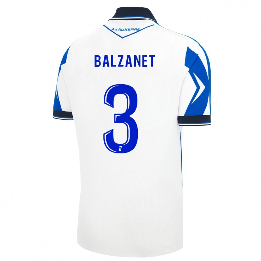 Danxen Niño Camiseta Guillaume Balzanet #3 Negro Blanco Azul 1ª Equipación 2026/27 La Camisa