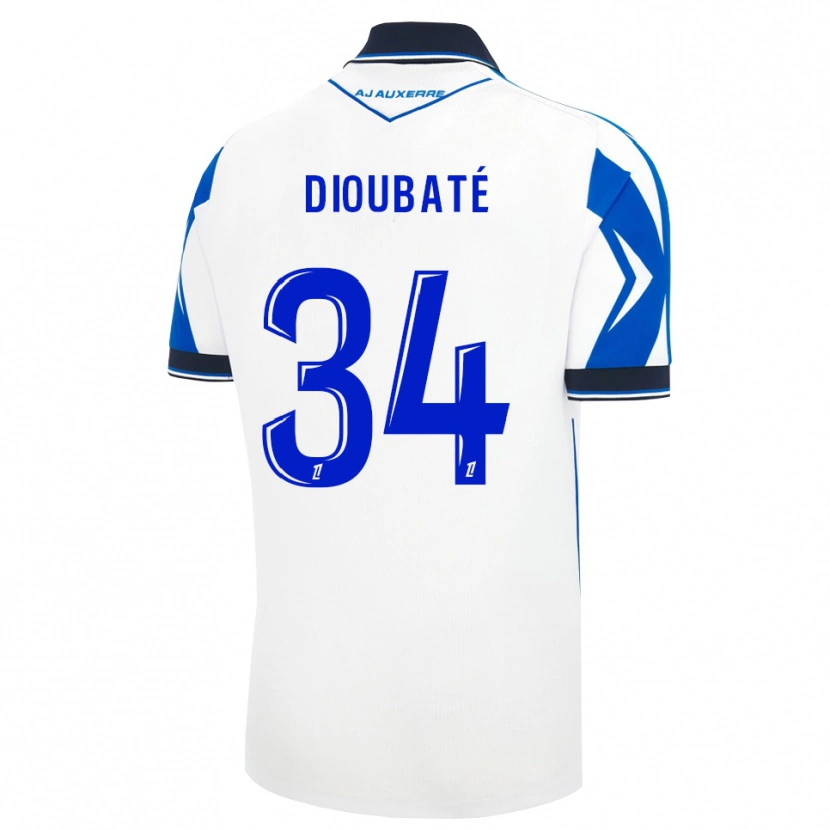 Danxen Niño Camiseta Lamfia Dioubaté #34 Negro Blanco Azul 1ª Equipación 2026/27 La Camisa