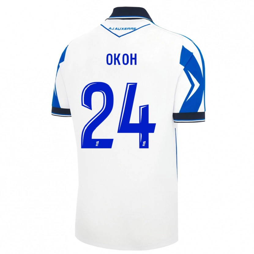 Danxen Niño Camiseta Bryan Okoh #24 Negro Blanco Azul 1ª Equipación 2026/27 La Camisa