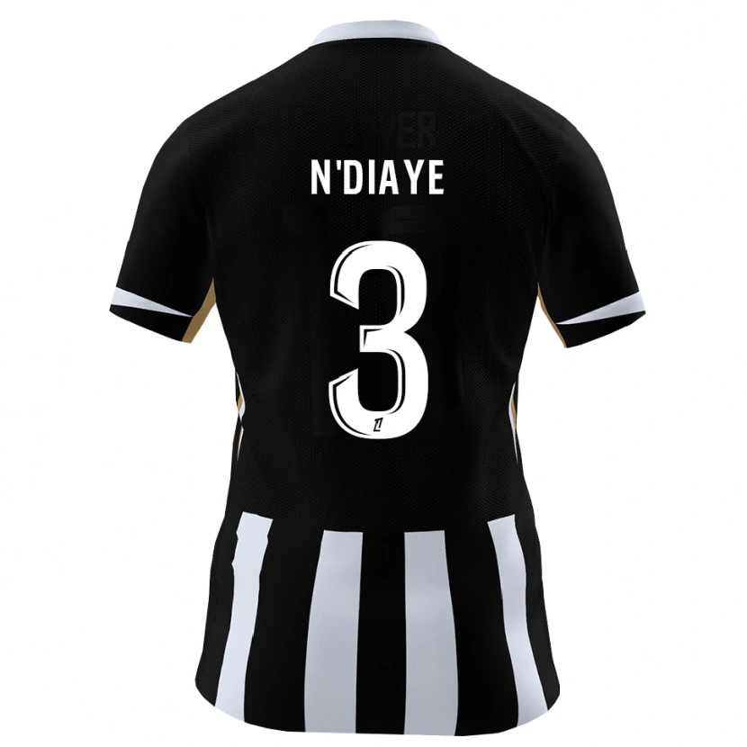 Danxen Niño Camiseta Demba N'diaye #3 Negro Azul 1ª Equipación 2026/27 La Camisa