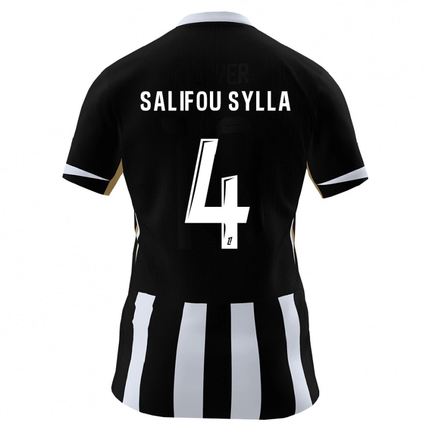 Danxen Niño Camiseta Salifou Sylla #4 Negro Azul 1ª Equipación 2026/27 La Camisa