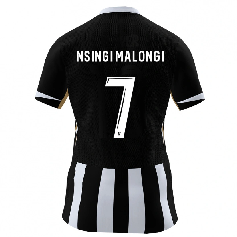 Danxen Niño Camiseta Rodrigue Nsingi Malongi #7 Negro Azul 1ª Equipación 2026/27 La Camisa