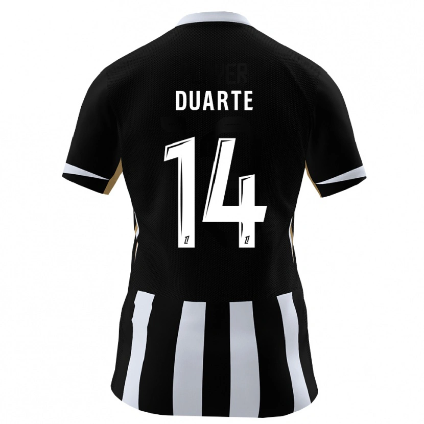 Danxen Niño Camiseta Luis Duarte #14 Negro Azul 1ª Equipación 2026/27 La Camisa