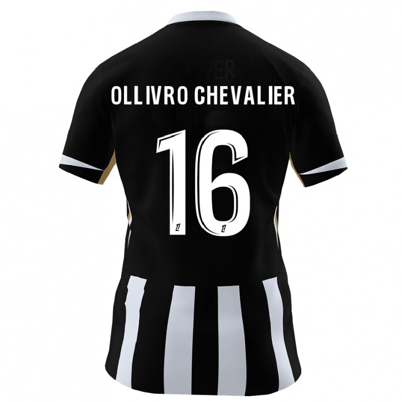 Danxen Niño Camiseta Sacha Ollivro Chevalier #16 Negro Azul 1ª Equipación 2026/27 La Camisa