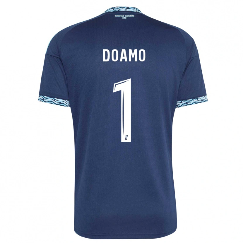Danxen Niño Camiseta Isaac Doamo #1 Azul Acero Blanco 1ª Equipación 2026/27 La Camisa