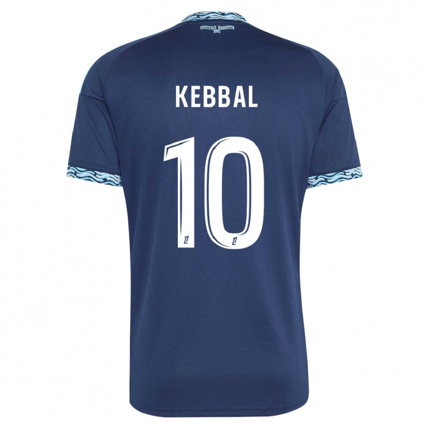 Danxen Niño Camiseta Ilan Kebbal #10 Azul Acero Blanco 1ª Equipación 2026/27 La Camisa