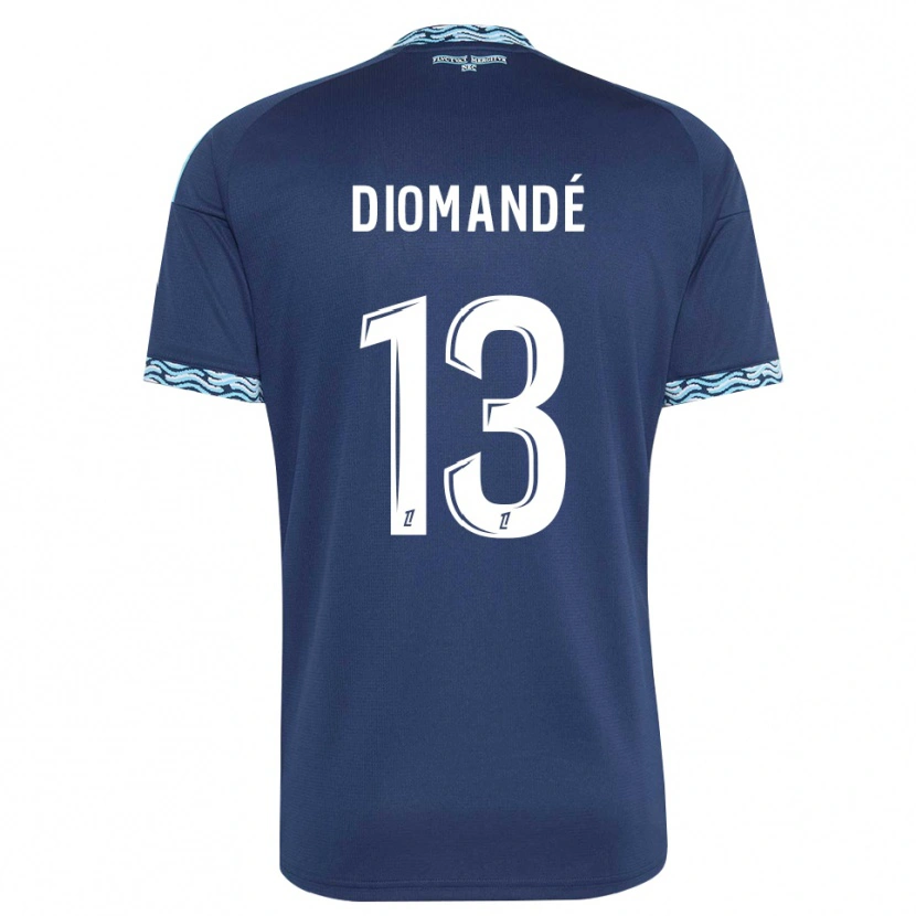 Danxen Niño Camiseta Vassancy Diomandé #13 Azul Acero Blanco 1ª Equipación 2026/27 La Camisa