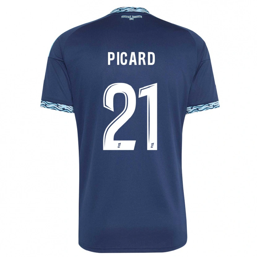 Danxen Niño Camiseta Océane Picard #21 Azul Acero Blanco 1ª Equipación 2026/27 La Camisa