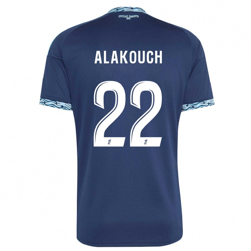 Danxen Niño Camiseta Sofiane Alakouch #22 Azul Acero Blanco 1ª Equipación 2026/27 La Camisa