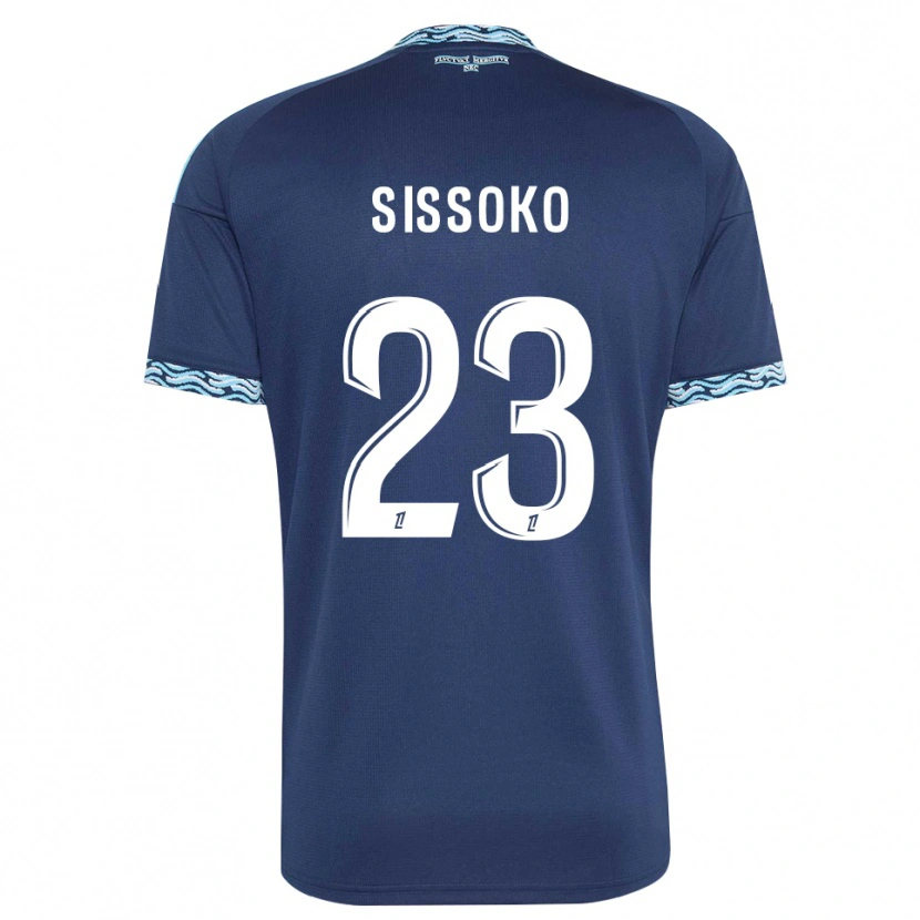 Danxen Niño Camiseta Teninsoun Sissoko #23 Azul Acero Blanco 1ª Equipación 2026/27 La Camisa