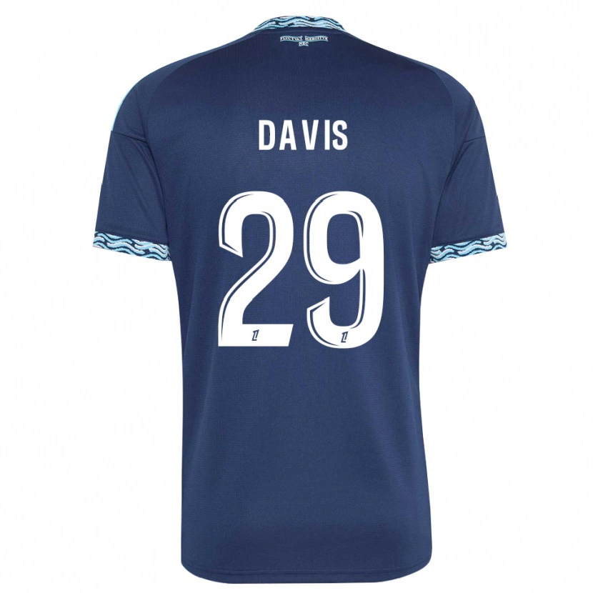 Danxen Niño Camiseta Deja Davis #29 Azul Acero Blanco 1ª Equipación 2026/27 La Camisa