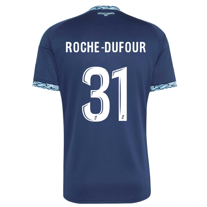 Danxen Niño Camiseta Kenza Roche Dufour #31 Azul Acero Blanco 1ª Equipación 2026/27 La Camisa