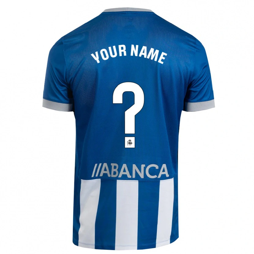 Danxen Niño Camiseta Su Nombre #0 Azul Gris Blanco 1ª Equipación 2026/27 La Camisa